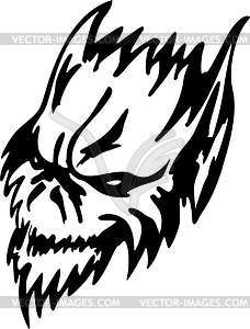 Monster head tattoo - vector clipart