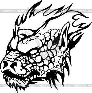 Monster head tattoo - vector image