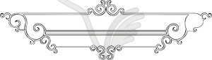 Slim decorative panel - vector image