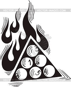 Pool flame - vector clipart