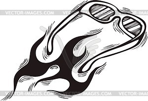 Spectacles flame - vector clip art