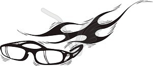 Spectacles flame - vector image