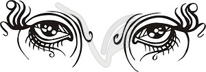 Eyes tattoo - vector clipart