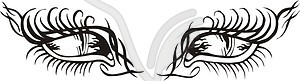 Eyes tattoo - vector clip art