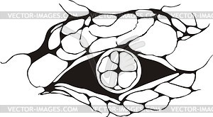 Eye tattoo - royalty-free vector clipart