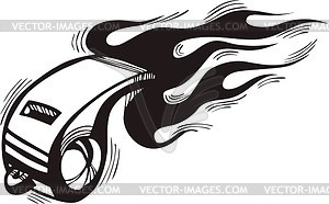 Whistle flame - royalty-free vector image