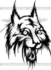 Wild cat tattoo - vector clipart