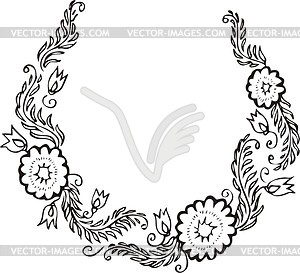 Ornamental wreath - vector clip art