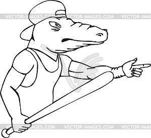 Alligator mascot - vector image