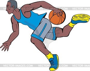 Basketball-player - color vector clipart