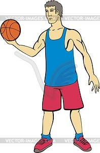 Basketball-player - vinyl EPS vector clipart