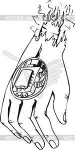 Cyborg's hand - vector clipart