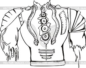 Cyborg's body - vector clipart