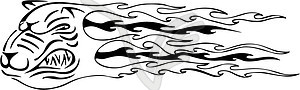 Bulldog flame - vector clipart