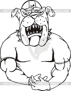 Bulldog mascot - vector clip art