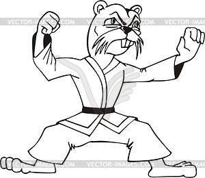 Ludicrous cat cartoon - vector image