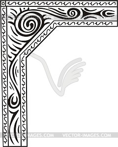 Ornamental corner - vector image