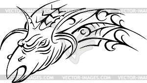 Dinosaur tattoo - vector image