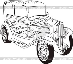 Hot rod - vector clip art