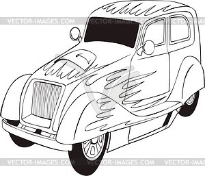 Vintage hot rod - vector clipart / vector image