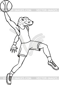 Lizard mascot - vector clipart