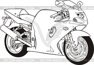 Мотоцикл - векторный рисунок