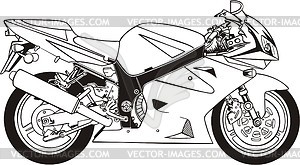 Мотоцикл - векторная иллюстрация