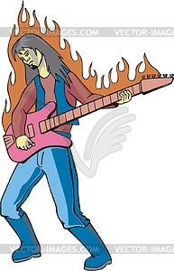 Musician flame - vector image