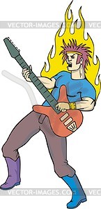 Musician flame - vector clipart