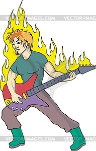 Musician flame - vector clipart