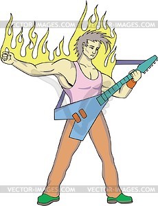 Musician flame - vector image