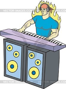 Musician flame - vector clipart