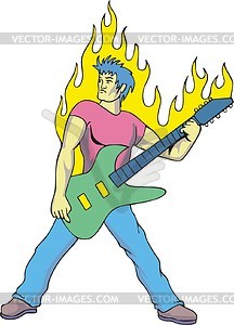 Musician flame - vector image