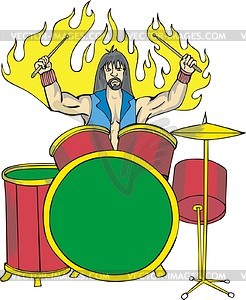 Musician flame - vector image