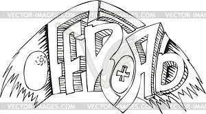 Off-road graffiti tattoo - vector image