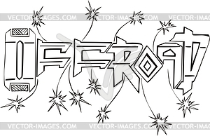 Off-road graffiti - vector image