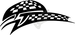 Racing flags - royalty-free vector clipart