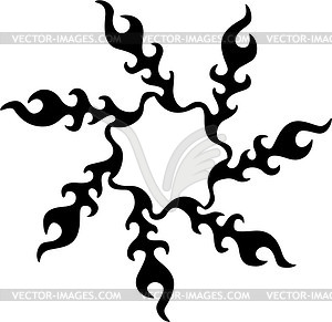 Round flame - vector clipart