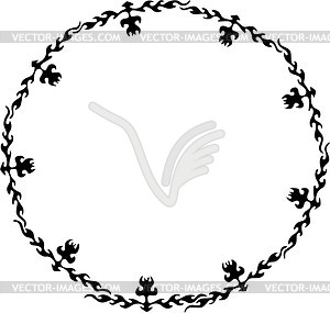 Round flame - vector image