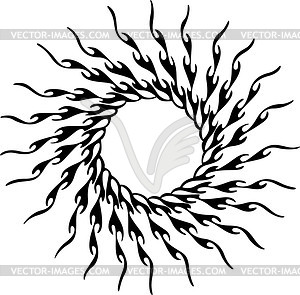 Round flame - vector image