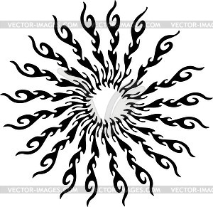 Round flame - vector clipart