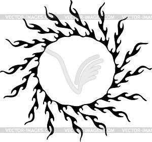 Round flame - vector image