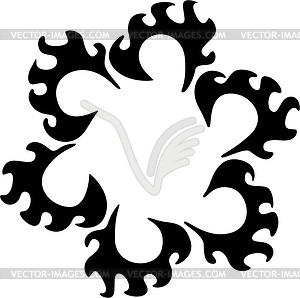 Round flame - vector image