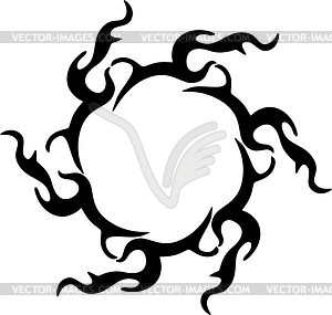 Round flame - vector clip art