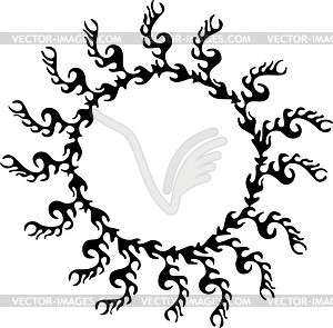 Round flame - vector clipart