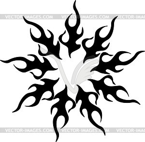 Round flame - vector image