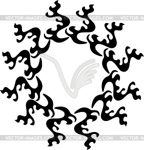 Round flame - vector clipart