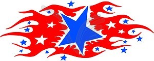 Star flame - vector clipart / vector image