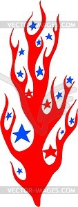 Star flame - vector clipart