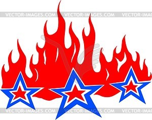 Star flame - vector clipart